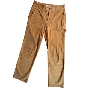 Carve Designs Corduroy Pants Womens 0 Tan Straight Leg Organic Cotton Workwear